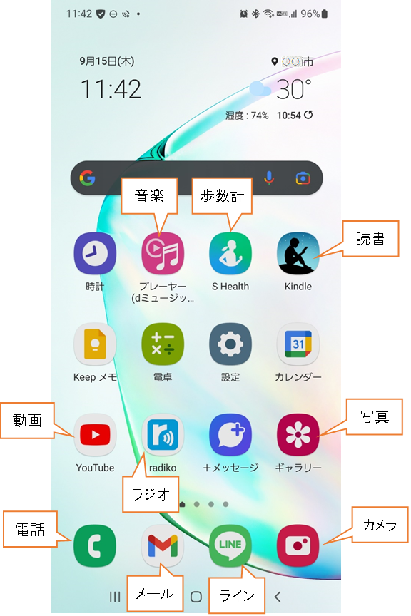 スマートフォン画面