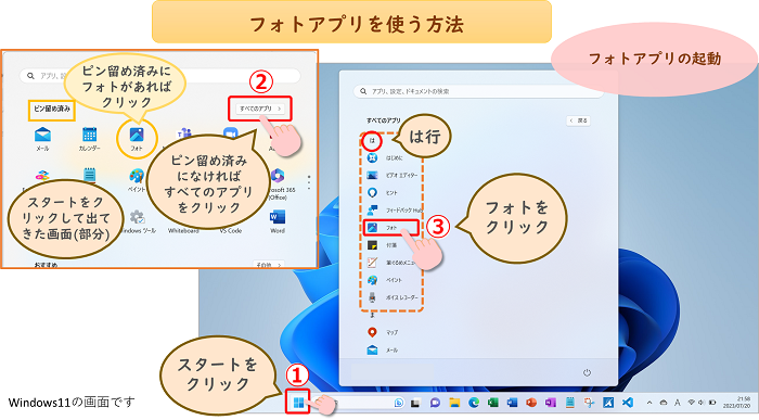 フォトアプリを使う方法１