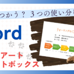 どれを使う？３つの使い分け、図形・ワードアート・テキストボックス