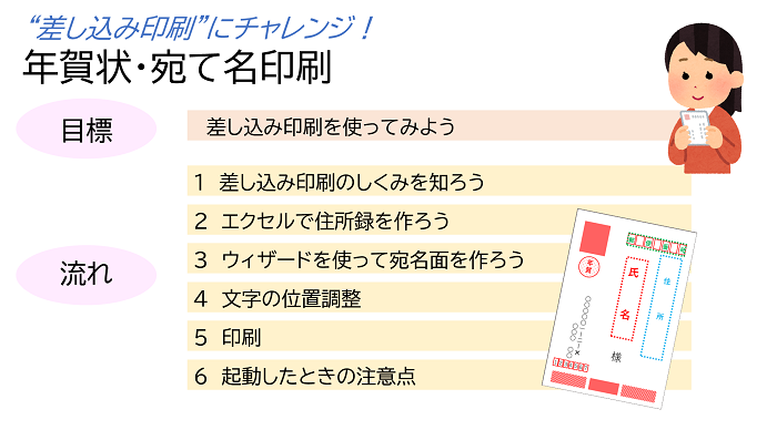 ”差し込み印刷”にチャレンジ！年賀状・宛名印刷の目標と流れ