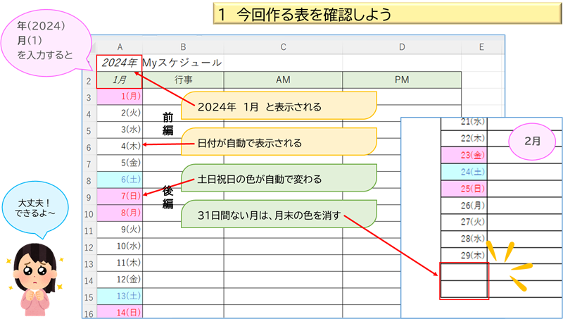 今回作る表を確認しよう