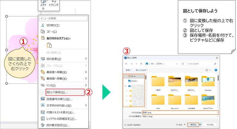 図として保存